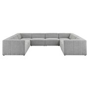 Light gray finish upholstered fabric 8-piece sectional sofa by Modway additional picture 2