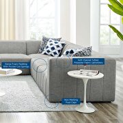 Light gray finish upholstered fabric 8-piece sectional sofa by Modway additional picture 11