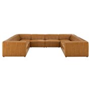Tan finish vegan leather 8-piece sectional sofa by Modway additional picture 2