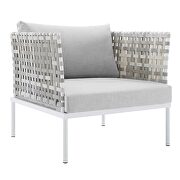 Sunbrella® basket weave outdoor patio aluminum chair in taupe/ gray by Modway additional picture 2