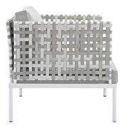 Sunbrella® basket weave outdoor patio aluminum chair in taupe/ gray by Modway additional picture 3