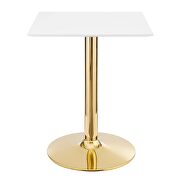 Square dining table in gold white by Modway additional picture 6