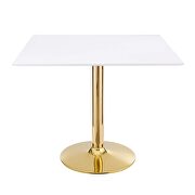 Square dining table in gold white by Modway additional picture 6
