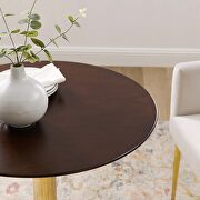 Dining table in gold cherry walnut by Modway additional picture 2