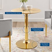 Dining table in gold natural by Modway additional picture 3