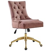 Tufted performance velvet office chair in dusty rose by Modway additional picture 2