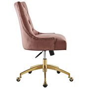 Tufted performance velvet office chair in dusty rose by Modway additional picture 3