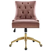 Tufted performance velvet office chair in dusty rose by Modway additional picture 5