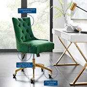 Tufted performance velvet office chair in emerald by Modway additional picture 8