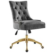 Tufted performance velvet office chair in gray by Modway additional picture 2