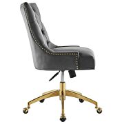 Tufted performance velvet office chair in gray by Modway additional picture 3