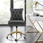 Tufted performance velvet office chair in gray by Modway additional picture 9