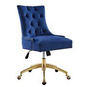 Tufted performance velvet office chair in navy by Modway additional picture 2