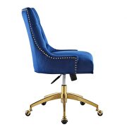 Tufted performance velvet office chair in navy by Modway additional picture 3