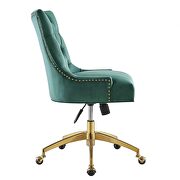 Tufted performance velvet office chair in teal by Modway additional picture 3