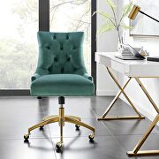 Tufted performance velvet office chair in teal by Modway additional picture 9