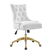 Tufted performance velvet office chair in white by Modway additional picture 2
