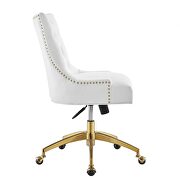 Tufted performance velvet office chair in white by Modway additional picture 3