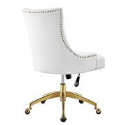 Tufted performance velvet office chair in white by Modway additional picture 4