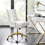 Tufted performance velvet office chair in white by Modway additional picture 9