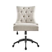 Tufted fabric office chair in black/ beige by Modway additional picture 5
