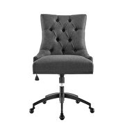 Tufted fabric office chair in black/ gray by Modway additional picture 5