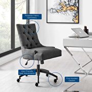 Tufted fabric office chair in black/ gray by Modway additional picture 8