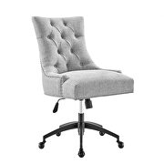 Tufted fabric office chair in black/ light gray additional photo 2 of 8