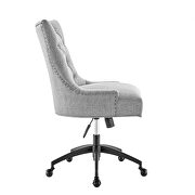 Tufted fabric office chair in black/ light gray additional photo 3 of 8