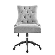 Tufted fabric office chair in black/ light gray additional photo 5 of 8