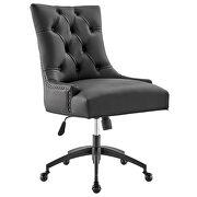 Tufted vegan leather office chair in black by Modway additional picture 2