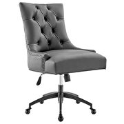 Tufted vegan leather office chair in black/ gray by Modway additional picture 2