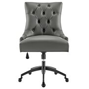 Tufted vegan leather office chair in black/ gray by Modway additional picture 5