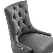 Tufted vegan leather office chair in black/ gray by Modway additional picture 7