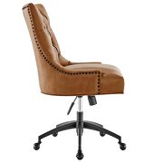 Tufted vegan leather office chair in black/ tan by Modway additional picture 3