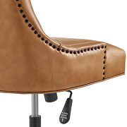 Tufted vegan leather office chair in black/ tan by Modway additional picture 6
