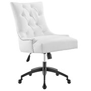 Tufted vegan leather office chair in black/ white by Modway additional picture 2