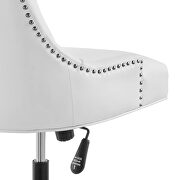 Tufted vegan leather office chair in black/ white by Modway additional picture 6