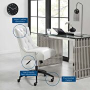 Tufted vegan leather office chair in black/ white by Modway additional picture 8