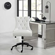 Tufted vegan leather office chair in black/ white by Modway additional picture 9