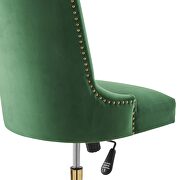 Channel tufted performance velvet office chair in gold emerald by Modway additional picture 4