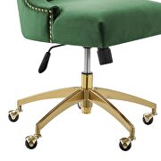 Channel tufted performance velvet office chair in gold emerald by Modway additional picture 5