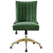Channel tufted performance velvet office chair in gold emerald by Modway additional picture 6