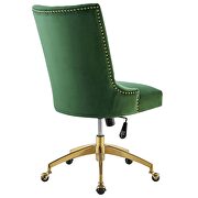 Channel tufted performance velvet office chair in gold emerald by Modway additional picture 7