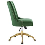 Channel tufted performance velvet office chair in gold emerald by Modway additional picture 8