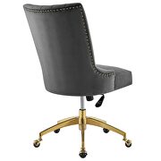 Channel tufted performance velvet office chair in gold gray by Modway additional picture 7