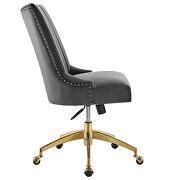 Channel tufted performance velvet office chair in gold gray by Modway additional picture 8