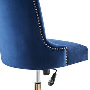 Channel tufted performance velvet office chair in gold navy by Modway additional picture 4