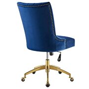 Channel tufted performance velvet office chair in gold navy by Modway additional picture 7