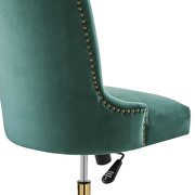 Channel tufted performance velvet office chair in gold teal by Modway additional picture 4
